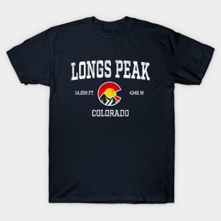 Longs Peak Colorado 14ers Vintage Athletic Mountains T-Shirt